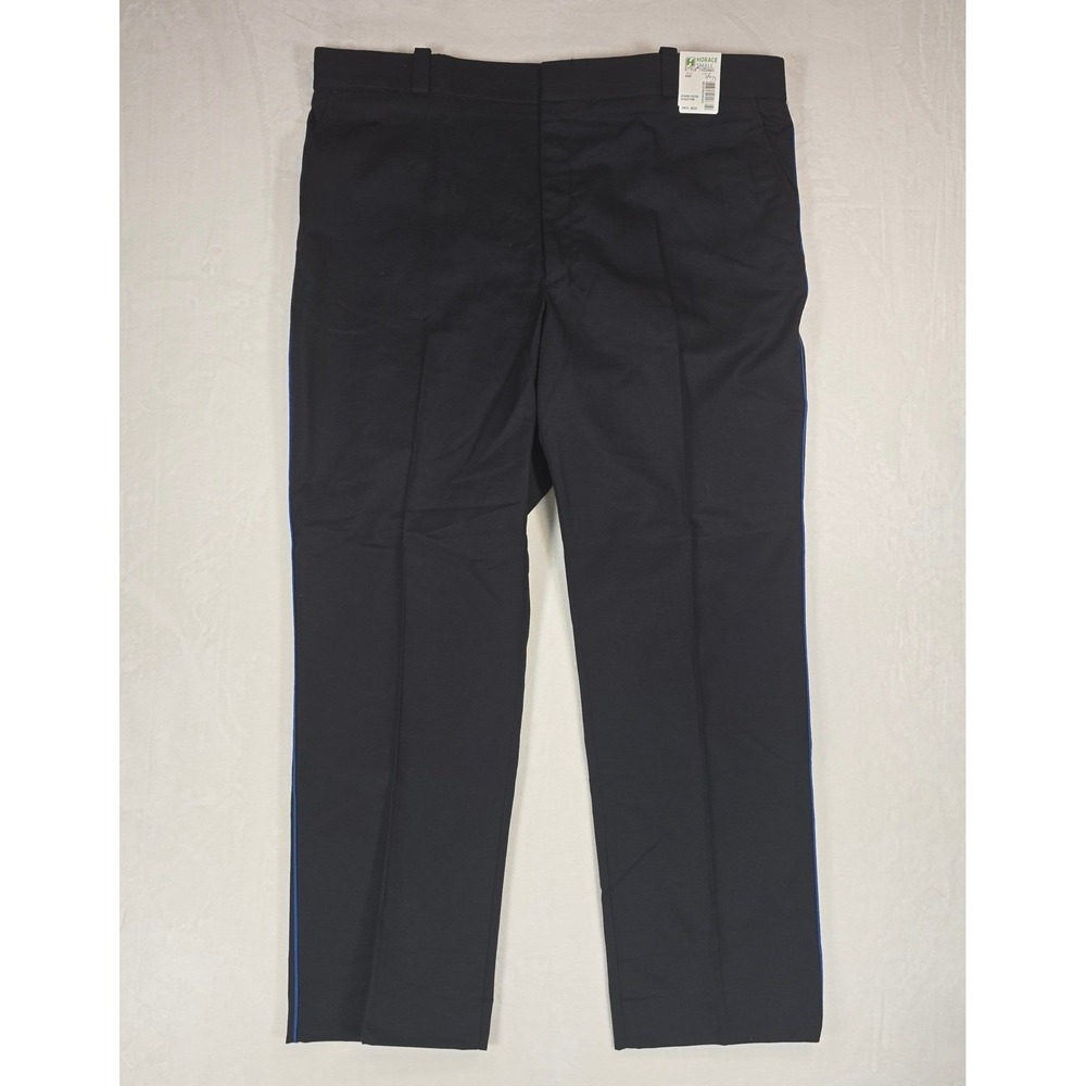Horace Small Mens 46x33 Black Uniform Duty Pants Blue Stripe TA22883 NWT